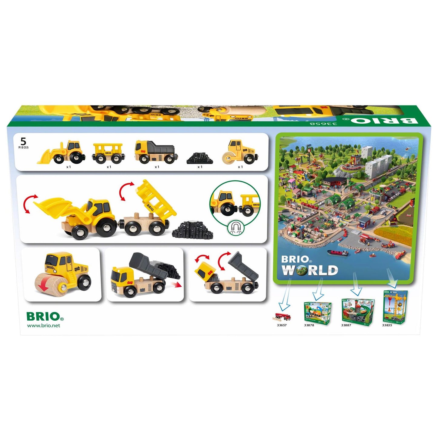 Brio World Wooden Construction Vehicles