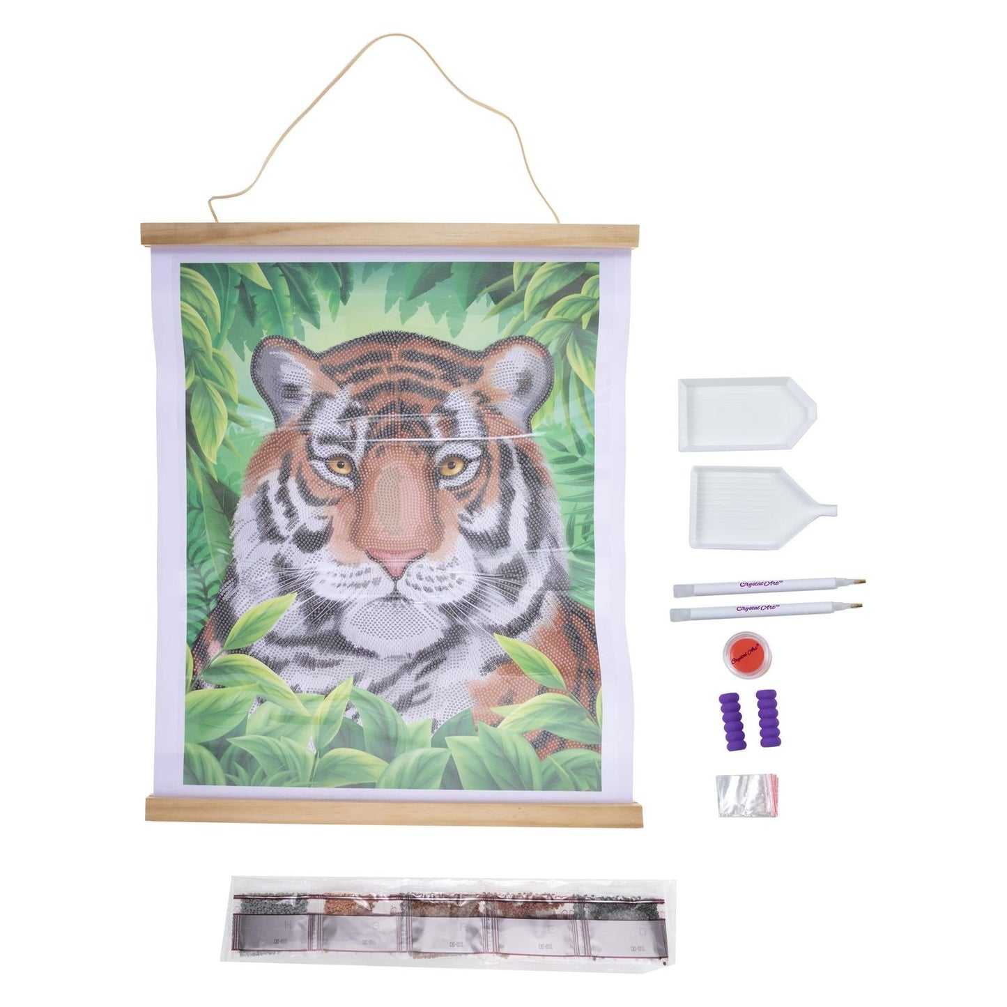 Regal Tiger 35x45cm Crystal Art Scroll