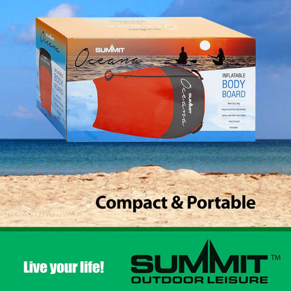 New Summit Oceana Single Inflatable Body Board Red