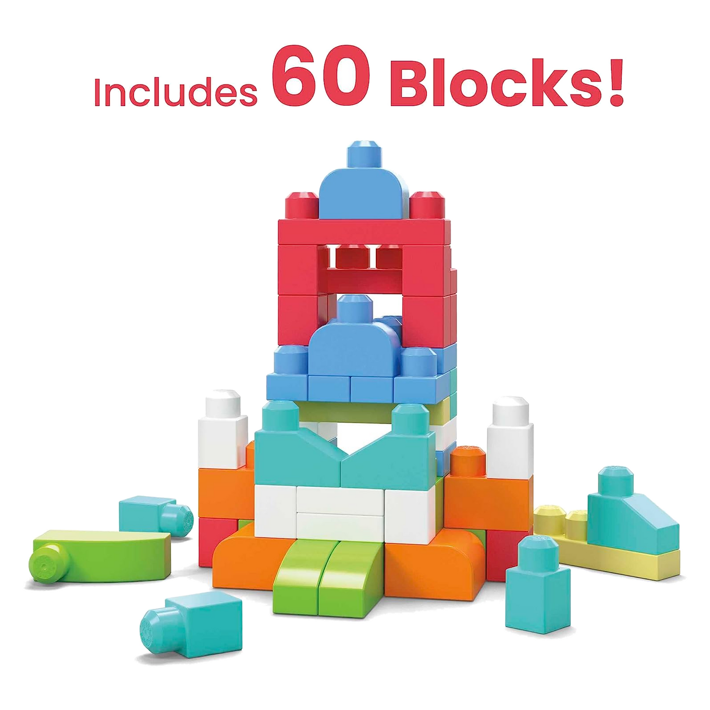 Mega Blocks Big Buildng Bag 60pcs Pink