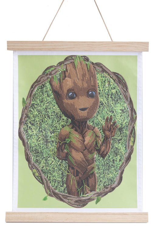 Marvel Groot 35x45cm Crystal Art Scroll