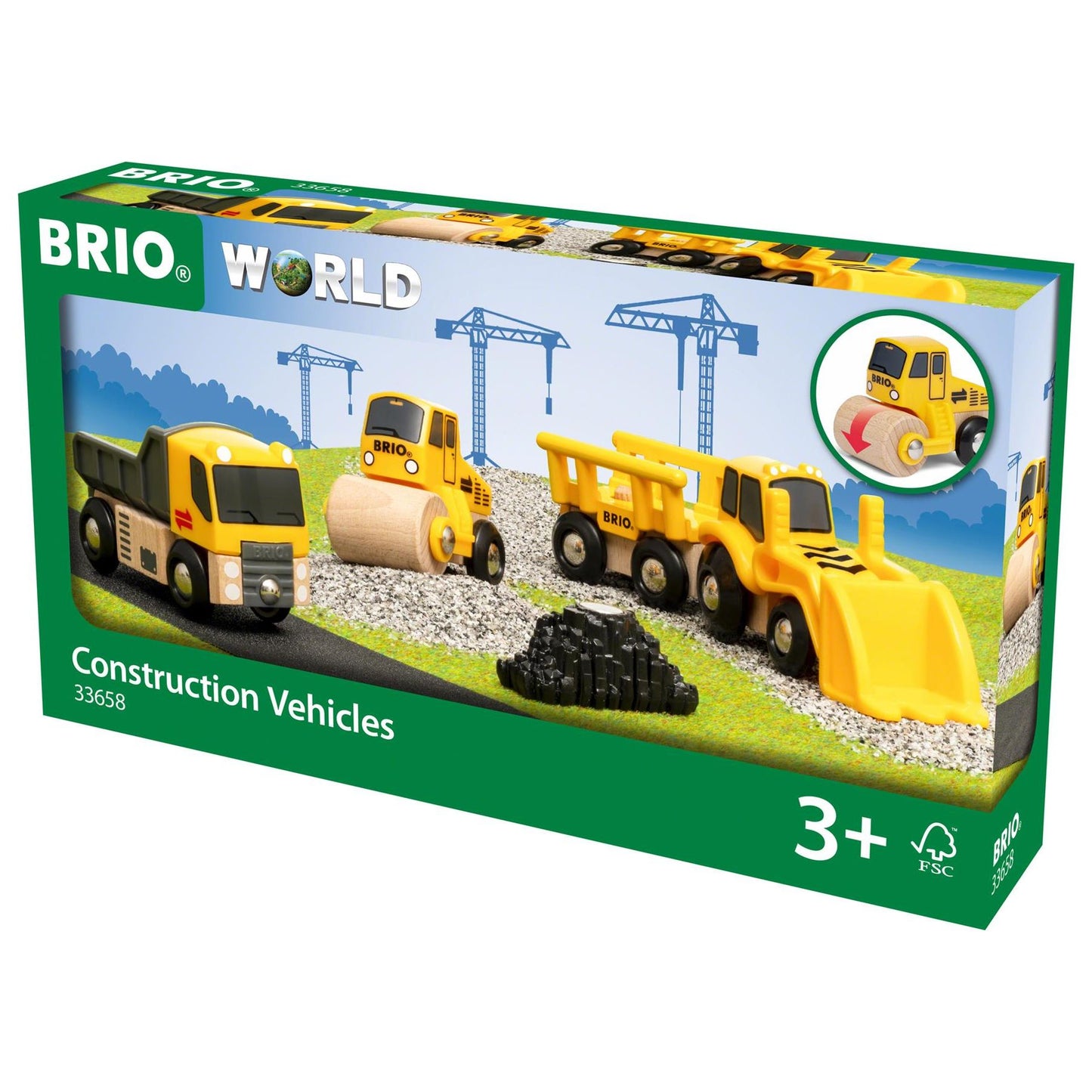 Brio World Wooden Construction Vehicles