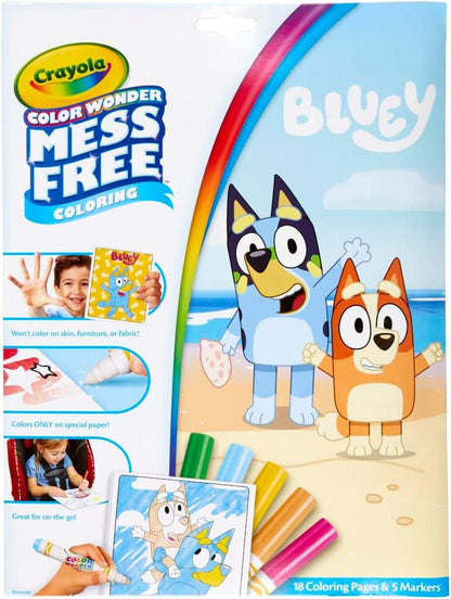 Bluey Crayola Colour Wonder Colouring Book and Markers