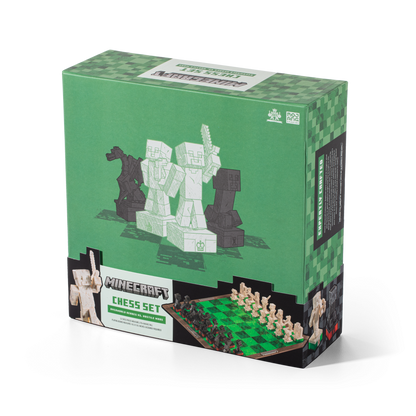 Minecraft Chess Set – Overworld Heroes vs. Hostile Mobs