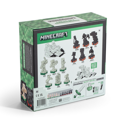 Minecraft Chess Set – Overworld Heroes vs. Hostile Mobs