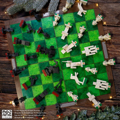 Minecraft Chess Set – Overworld Heroes vs. Hostile Mobs