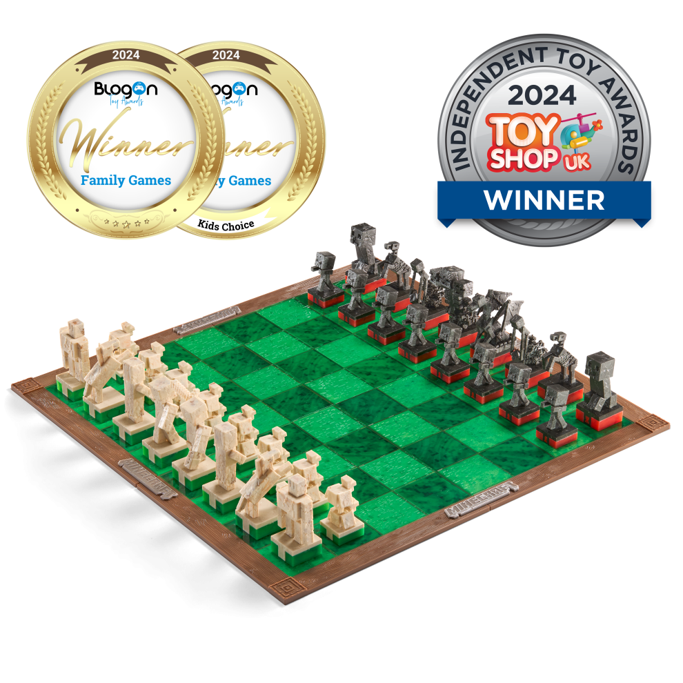 Minecraft Chess Set – Overworld Heroes vs. Hostile Mobs