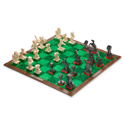 Minecraft Chess Set – Overworld Heroes vs. Hostile Mobs