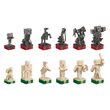 Minecraft Chess Set – Overworld Heroes vs. Hostile Mobs