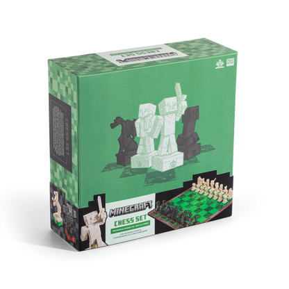 Minecraft Chess Set – Overworld Heroes vs. Hostile Mobs