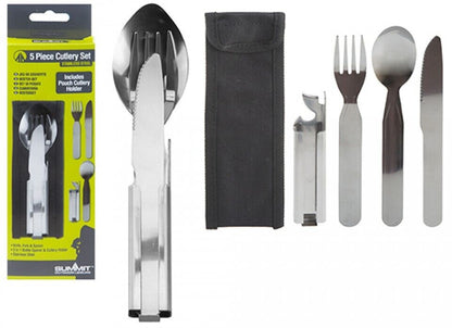 Summit 5 Piece Stainless Steel Cutlery Set in Case