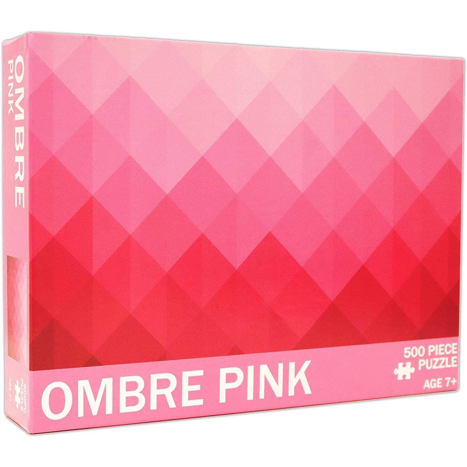 Ombre Pink 500 Piece Impossible Jigsaw Puzzle